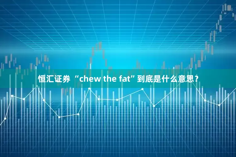 恒汇证券 “chew the fat”到底是什么意思？