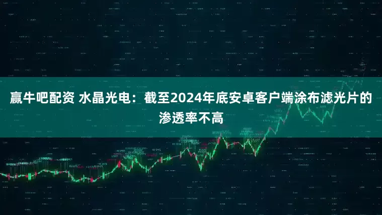 赢牛吧配资 水晶光电：截至2024年底安卓客户端涂布滤光片的渗透率不高